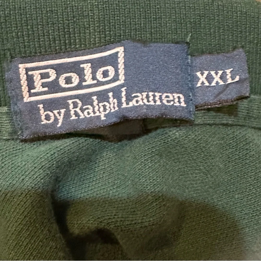 POLO RALPH LAUREN XXL Washed Dark Green Long Sleeve Polo R $125